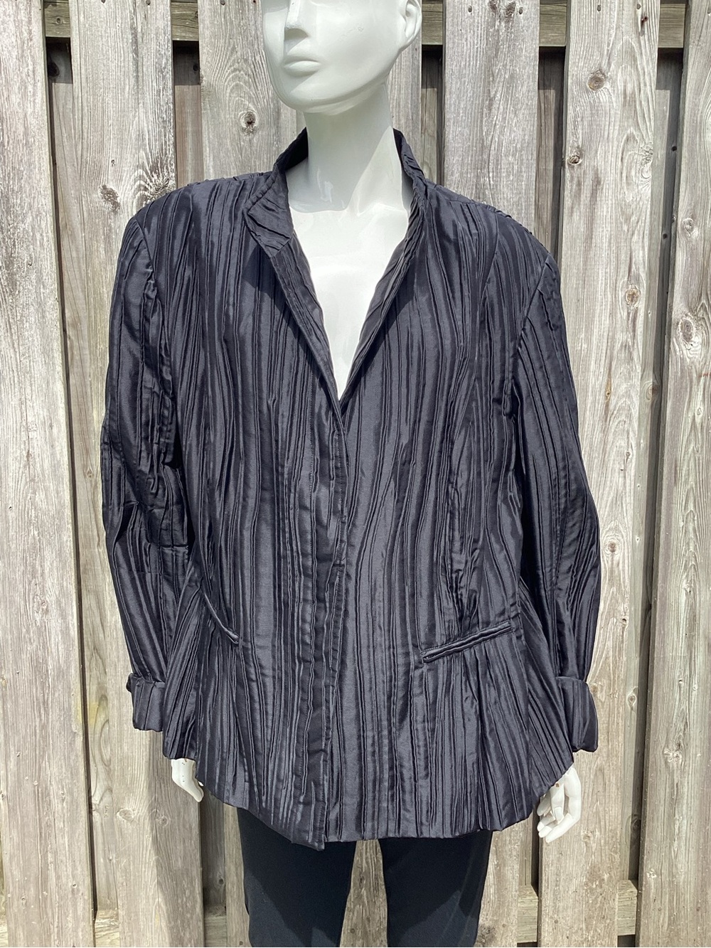 Lafayette 148 New York Black Lined Jacket size 22